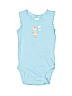 Carter's 100% Cotton Solid Blue Short Sleeve Onesie 0-3 MO / 3 MO - photo 1