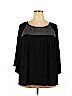 Old Navy 100% Rayon Black 3/4 Sleeve Top Size XXL - photo 1