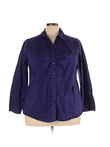 Lane Bryant Long Sleeve Button-Down Shirt (view 1)