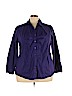 Lane Bryant Purple Long Sleeve Button-Down Shirt Size 26 - photo 1