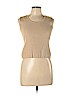 City Silk Tan Silk Pullover Sweater Size L (petite) - photo 1