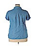 A New Day 100% Lyocell Blue Short Sleeve Button-Down Shirt Size XXL - photo 2