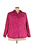 Lane Bryant Pink Long Sleeve Button-Down Shirt Size 26 - photo 1