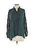 Maven West 100% Cupro Teal Long Sleeve Blouse Size XS - photo 1