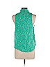 Hollister 100% Viscose Green Sleeveless Button-Down Shirt Size L - photo 2