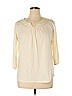 Retro-ology Ivory 3/4 Sleeve Top Size XL - photo 1