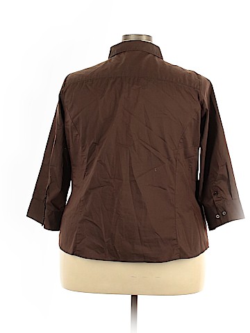 Basic Editions Long Sleeve Button-Down Shirt (view 2)