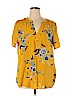 Old Navy 100% Rayon Yellow Short Sleeve Blouse Size XL - photo 1