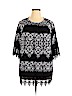 Allison Daley Black Short Sleeve Top Size XL - photo 1