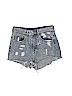 H&M 100% Cotton Blue Denim Shorts Size 4 - photo 1