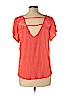 Eyeshadow Red Short Sleeve Top Size L - photo 2