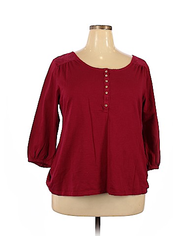 St. John's Bay Long Sleeve Henley (view 1)