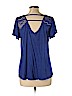 Eyeshadow Blue Short Sleeve Top Size L - photo 2