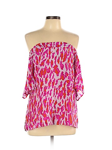 La Roque Short Sleeve Silk Top (view 1)