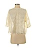 Free People 100% Polyester Ivory 3/4 Sleeve Top Size XS - photo 1