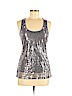 Romeo & Juliet Couture 100% Polyester Silver Sleeveless Top Size M - photo 1