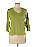 Valerie Stevens 100% Cotton Green 3/4 Sleeve T-Shirt Size L (petite) - photo 1