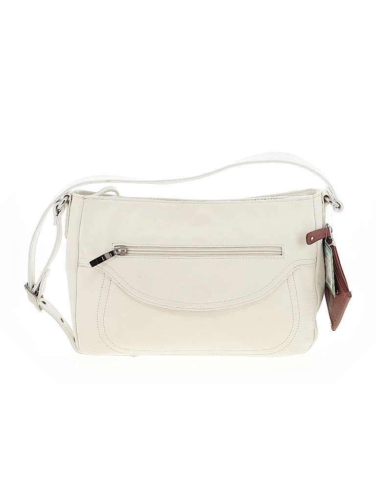 Kohl's Solid Ivory Leather Shoulder Bag One Size 49 off thredUP