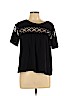 H&M 100% Cotton Black Short Sleeve Top Size L - photo 1