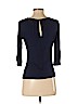 H&M 100% Viscose Blue 3/4 Sleeve Top Size S - photo 2