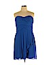 David's Bridal 100% Polyester Blue Cocktail Dress Size 16 - photo 1