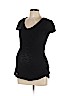 Old Navy - Maternity 100% Cotton Black Short Sleeve T-Shirt Size L - photo 1