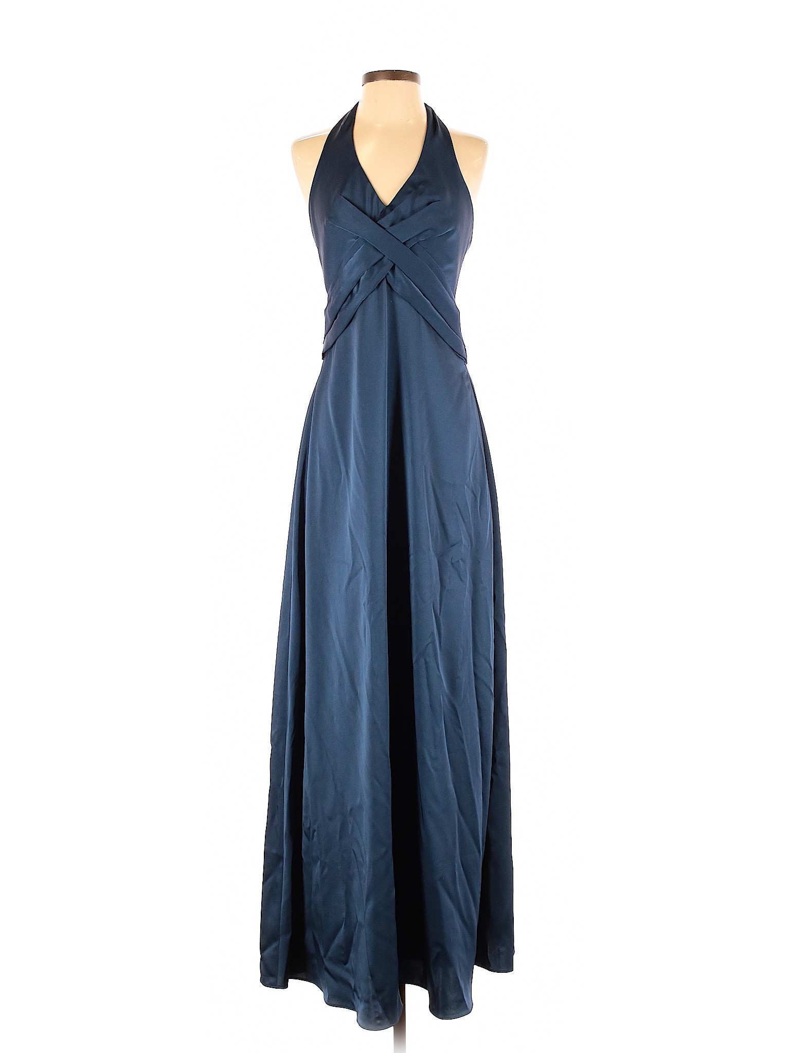 BCBGMAXAZRIA 100% Polyester Solid Blue Cocktail Dress Size 4 - 86% off ...