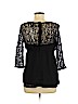 H&M Mama 100% Polyester Black 3/4 Sleeve Top Size M - photo 2