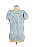 Motherhood 100% Polyester Blue Short Sleeve Blouse Size M - photo 2