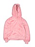 Justice 100% Polyester Solid Pink Zip Up Hoodie Size 10 - photo 1