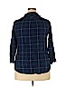 Ava & Viv 100% Rayon Blue Long Sleeve Button-Down Shirt Size 2X - photo 2