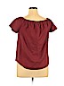 H&M Burgundy Short Sleeve Blouse Size 14 - photo 2