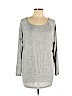Topshop Gray Long Sleeve Top Size 10 - photo 1