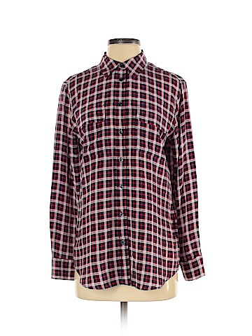 Equipment Long Sleeve Silk Top (view 1)