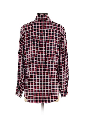 Equipment Long Sleeve Silk Top (view 2)