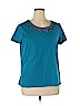 St. John's Bay 100% Cotton Teal Short Sleeve Top Size 1X - photo 1
