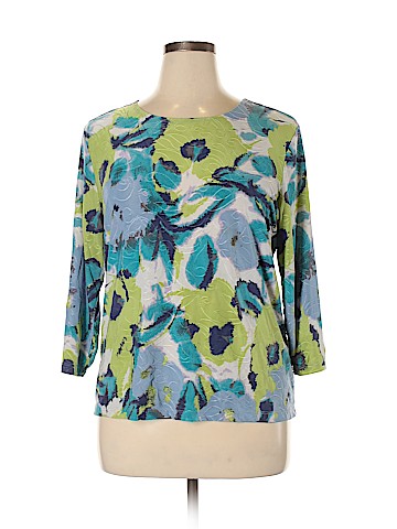 JM Collection 3/4 Sleeve Top (view 1)