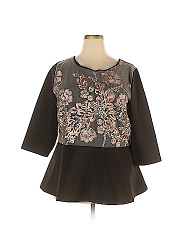 ELOQUII 3/4 Sleeve Blouse (view 1)