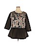 ELOQUII Black 3/4 Sleeve Blouse Size 22 - photo 1