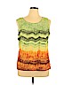 Christopher & Banks 100% Nylon Green Sleeveless Blouse Size XL - photo 1
