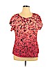Apt. 9 100% Polyester Pink Short Sleeve Blouse Size XL - photo 1