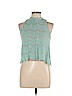 Love, Fire Blue Sleeveless Blouse Size L - photo 1