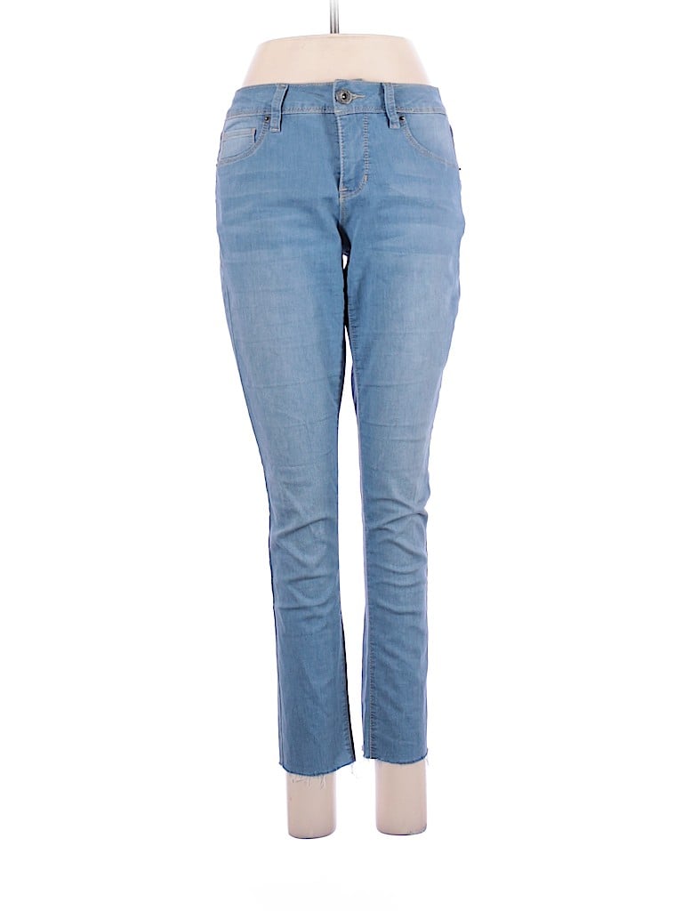 Signature Studio Solid Blue Jeans Size 6 - 75% off | thredUP