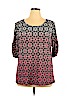Christopher & Banks Pink Short Sleeve Blouse Size XL - photo 1