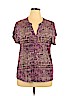 Dana Buchman Purple Short Sleeve Top Size XL - photo 1