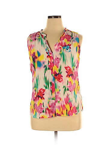Ecru Sleeveless Silk Top (view 1)