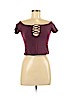 Charlotte Russe 100% Cotton Burgundy Short Sleeve Top Size M - photo 1