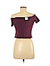 Charlotte Russe 100% Cotton Burgundy Short Sleeve Top Size M - photo 2