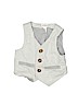 Cat & Jack 100% Cotton Solid Gray Tuxedo Vest Size 6-9 mo - photo 1