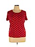 Karen Scott Red Short Sleeve T-Shirt Size XL - photo 1